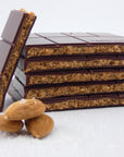 Tablette Fourrée Noir 75 % "Praliné à l'ancienne" Amandes intense