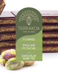 Tablette Fourrée Noir 75 % "Praliné à l'ancienne" Pistache